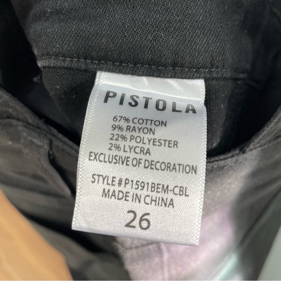 Pistola Black Coated Denim Skinny Overalls size 26 - Picture 10 of 10